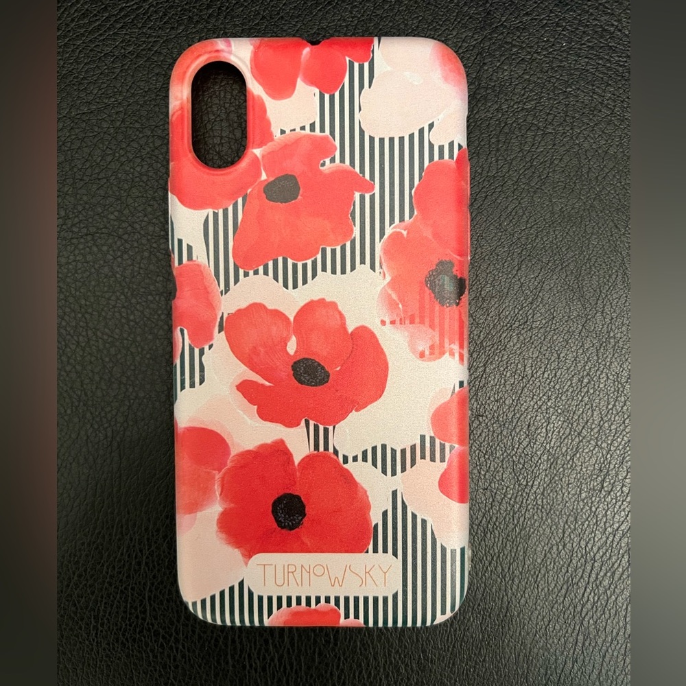 Turnowsky iPhone X/XS case - Stripe Poppies